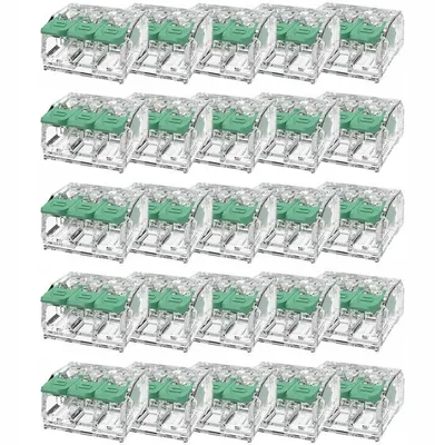 Zdjęcie produktu dla 25x wtyczki instalacyjne z dźwignią do wszystkich typów przewodów maks. 4 mm² 3-przewodowe. EDO413 EDO Technic