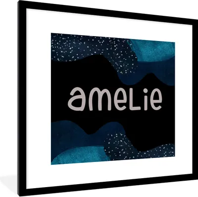 Produktbild von MuchoWow® Gerahmtes Poster Amelie - Pastell - Mädchen 40x40 cm - Poster mit Schwarzem Bilderrahmen Wandposter Rahmen Foto Bilder - Poster - Plakat im Rahmen