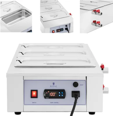 Zdjęcie produktu dla Podgrzewacz Do Czekolady Sosów Polew Elektryczny 3 X 3.2 L 1500 W
