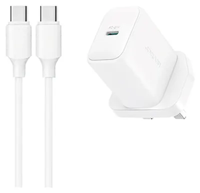 Zdjęcie produktu dla Ładowarka Sieciowa Joyroom Jr-Tcf20 Pd 20W (Wtyczka Uk) Z Kablem Usb-C 1M - Biała