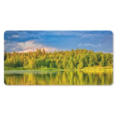 Produktbild von MuchoWow® Mauspad Mousepad Wasser - Natur - Wald 60x30 cm - Mousepads - Maus Mat - Pad - Mausunterlage - Nachhaltig