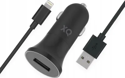Zdjęcie produktu dla Ładowarka samochodowa Xqisit USB 2.4A Czarna