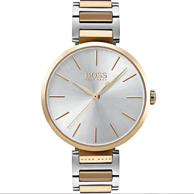 Produktbild von Hugo Boss Damenuhr Edelstahl silber gold