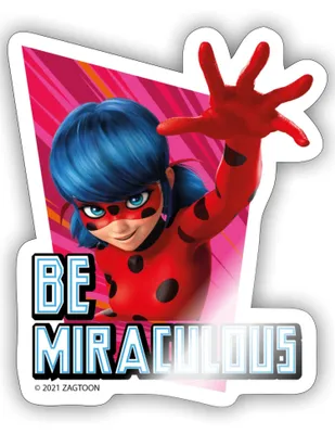 Produktbild von Spreadshirt Miraculous Ladybug Be Miraculous Sticker Aufkleber, 10 x 10 cm, Weiß glänzend