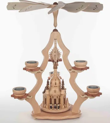 Produktbild von Tischpyramide Kurrende mit Frauenkirche und Teelichter HxLxB 37x37x47cm NEU