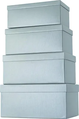 Image de Stewo 52 7821 75 Boîte cadeau - 4 pcs., haute, argentée