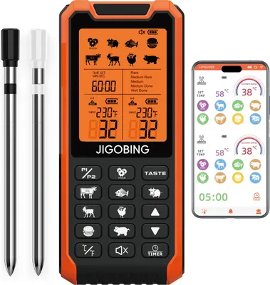 Produktbild von Kochthermometer, Grill-Food-Thermometer Timer-Funktion individuelle Temperatur