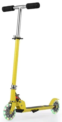 Obrázek produktu pro Dětská koloběžka s LED kolečky SP0547YW, výškově nastavitelná, žlutá