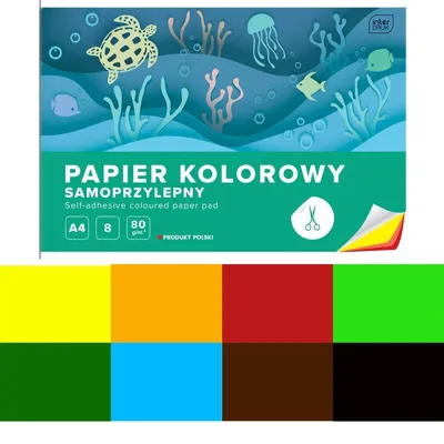 Zdjęcie produktu dla Papier kolorowy samoprzylepny A4/8 80 g