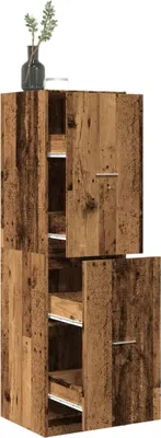 Produktbild von vidaXL Apothekerschrank Altholz-Optik 40x41x144,5 cm Holzwerkstoff