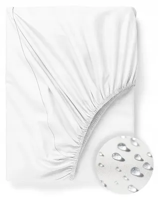 Produktbild von Fitizzio Spannbettlaken wasserdicht Matratzenschutz 160x200 cm Weiß
