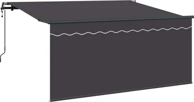 Immagine prodotto di vidaXL Tenda da sole retrattile a strisce antracite 300 x 200 cm Tessuto