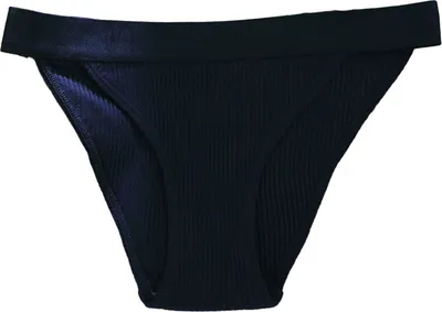 Produktbild von Nahtlose Damenslips mit niedrigem, elastischem Bund, weicher, einfarbiger, gerippter Baumwollslip