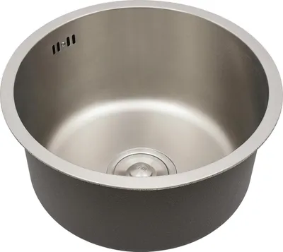 Obrázok produktu pre Kuchynský drez - Okrúhly drez pod pult - 36 cm - 304 nerezová oceľ - Hlboká misa - Sieťový kôš a protihluková podložka - Bez batérie - Strieborná farba