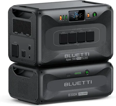 Image de Générateur solaire BLUETTI Apex 300 & B300K, batterie LFP de secours 5529,6 Wh, alimentation électrique modulaire pour la maison, les camping-cars et les situations d'urgence