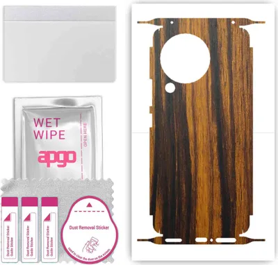 Produktbild von apgo Rückseite + Seiten Schutzfolie, Skin, kompatibel mit Xiaomi Civi 3, Hinten Displayschutzfolie aus Vinylfolie, kratzfest, einfache Montage - Tigerwood