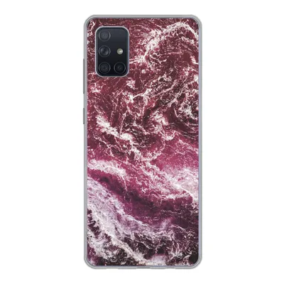 Produktbild von MuchoWow® Handyhülle Schutzhülle Hülle für Samsung Galaxy A71 Natursteine - Lila - Marmor Silikon Softcase Handy Hülle - Kartenbesitzer