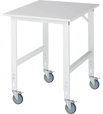 Produktbild von RAU Arbeitstisch 750x1000x910-1230 fahrbar M-Platte 22mm l.gr