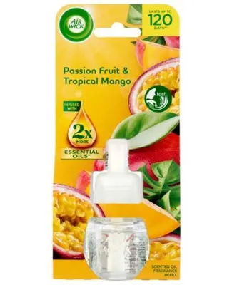 Image de Recharge électrique Air Wick « Mangue tropicale et fruit de la passion » pour diffuseur d'air frais, 19 ml