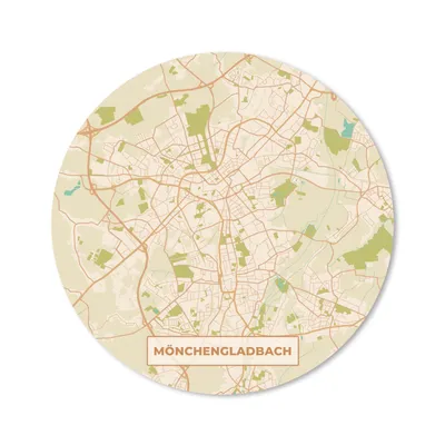 Produktbild von MuchoWow® Mauspad Mousepad Mönchengladbach - Jahrgang - Karte - Stadtplan 40x40 cm - Mousepads - Maus Mat - Pad - Mausunterlage - Schreibtisch Accessoires