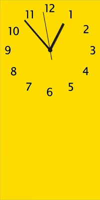 Produktbild von Wallario Design Wanduhr Gelb aus Echtglas, Größe 30 x 60 cm