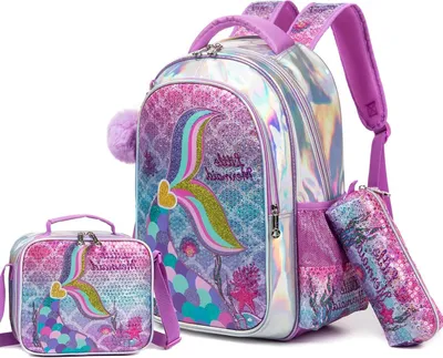 Productafbeelding van Meisjes Rugzak - Schooltas Kinderen - Naar School - Compleet met etui - 42 cm - Roze