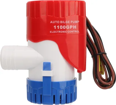 Image de Pompe à eau de cale automatique 1100GPH sensible avec interrupteur électronique Pompe de drainage silencieuse pour étangs et piscines 12V