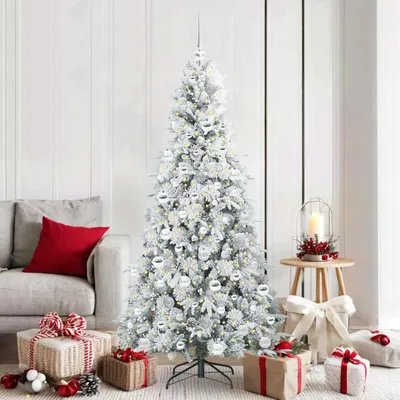 Immagine prodotto di Maison Exclusive - Albero di Natale artificiale pieghevole, bianco, 180 cm, in PE e PVC