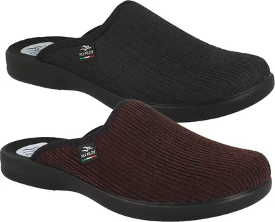 Produktbild von Fly Flot Herren Hausschuh leichter bequemer Pantoffel 220279, Größe:46 EU, Farbe:Grau