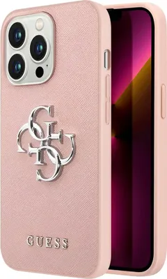Produktbild von Guess, Schutzhülle für Apple iPhone 13 Pro PolyurethanSaffiano 4G, Rosa