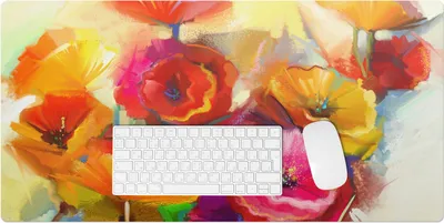 Produktbild von Blumen In Der Abstraktion – Schreibtischunterlage – Rutschfeste Tischunterlage – Schreibtischmatte für Büro & Zuhause – Schreibunterlage – Mauspad – Tischmatte – 90 x 45 cm