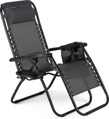 Produktbild von Outtec® Skladacie záhradné kreslo ležadlo - do 150 kg - ležadlo skladacie záhradné ležadlo s opierkou na chrbát Kempingové kreslo Plážové kreslo Plážové kreslo