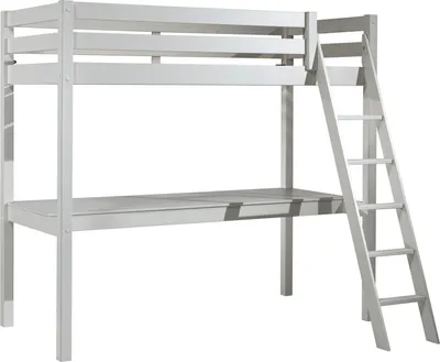 Produktbild von Hochbett Karolina 209x165x190 Kinderbett Massivholz Weiß