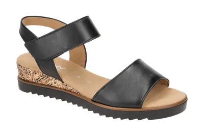 Produktbild von Gabor GENUA Damen Sandalette - Riemchen Sandalen schwarz Elegant NEU