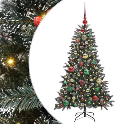 Productafbeelding van vidaXL Kunstkerstboom, groen, 120 cm, gemaakt van PVC, kunststof en staal