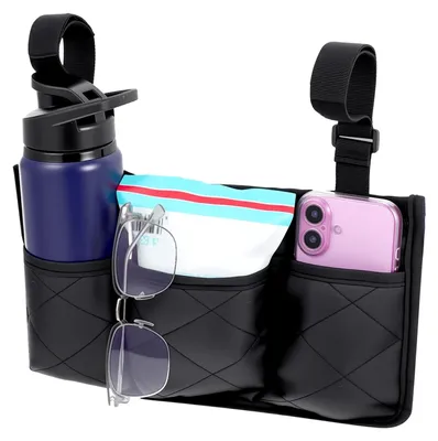 Imagen del producto de Solidchoice: Bolsa de almacenamiento práctica para silla de ruedas con 3 compartimentos