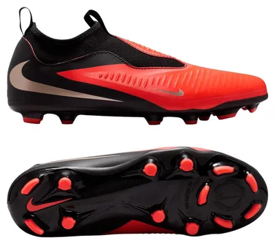 Produktbild von Nike Jr. Phantom 6 HIGH Academy FG/MG Fußballschuhe, Hellpurpur/Schwarz, Gr. 33.