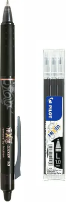 Produktbild von Frixion Clicker 1.0 schwarz + 3 Ersatzminen schwarz