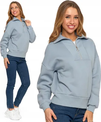 Produktbild von Elegantes Damen Sweatshirt mit Stehkragen und Reißverschluss Warmed MORAJ S