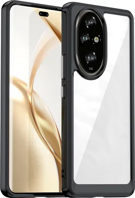 Immagine prodotto di Custodia per Honor 200 Pro trasparente, protettiva in silicone TPU antiurto nero