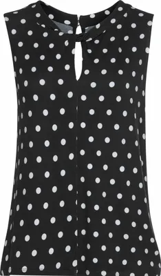 Produktbild von LASCANA Tanktop schwarz-weiß-gepunktet Größe 36/38