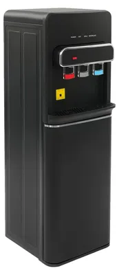 Produktbild von Wasserspender, freistehend, mit drei Temperaturauslässen, schwarz
