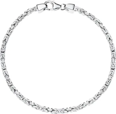 Produktbild von Königsarmband aus 925 Sterlingsilber 2,5mm rhodiniert von JEWLIX