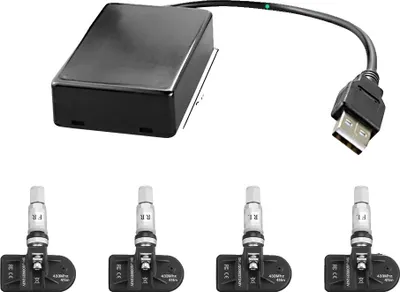 Obrázek produktu pro Systém monitorování tlaku v pneumatikách, napájený přes USB, interní a externí senzory, TPMS (integrovaný)