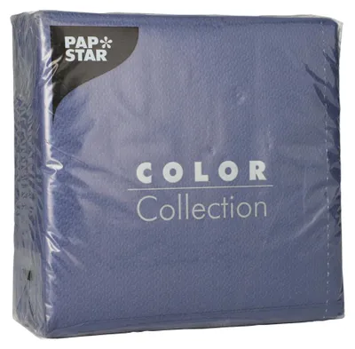 Obrázek produktu pro Papstar Prägeservietten dunkelblau 33 cm x 33 cm 1 lagig 100 Stück