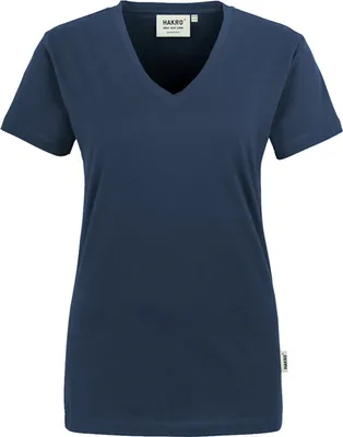 Produktbild von HAKRO Damen V-Shirt Classic 126, marine, XL