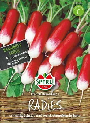 Produktbild von Radies ''French Breakfast 3 '' schnellwüchsige und wohlschmeckende Sorte
