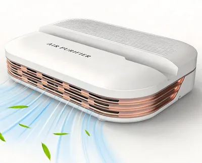 Produktbild von Auto Luftreiniger USB, Negativ-Ionen Luftreiniger für Auto & Zuhause, Leise Luftreinigung, Geruchsentferner, Mini Luftreiniger für Schlafzimmer Büro