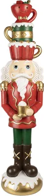 Produktbild von Clayre & Eef Weihnachtsdekorationsfigur Nussknacker 120 cm Rot Kunststoff