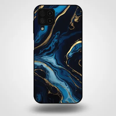 Obrázek produktu pro Smartphonica Pouzdro na telefon pro Samsung Galaxy A22 4G s mramorovým potiskem - Zadní kryt z TPU s mramorovým vzorem - Gold Blue